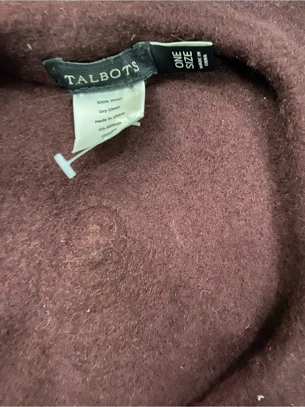 Talbots Brown Wool Beret Hat - Picture 2 of 2